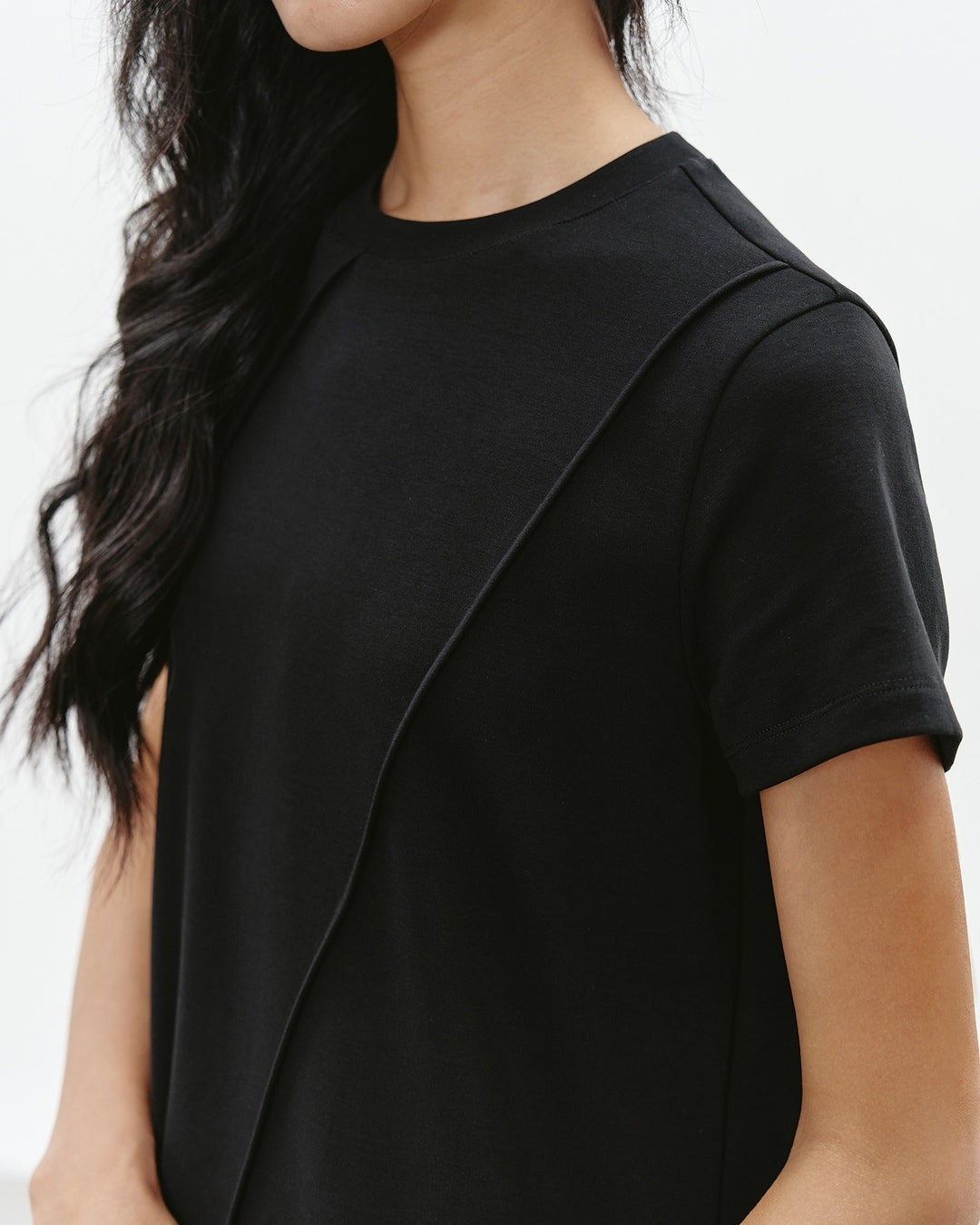 lined side slit one-piece【NINE0314】