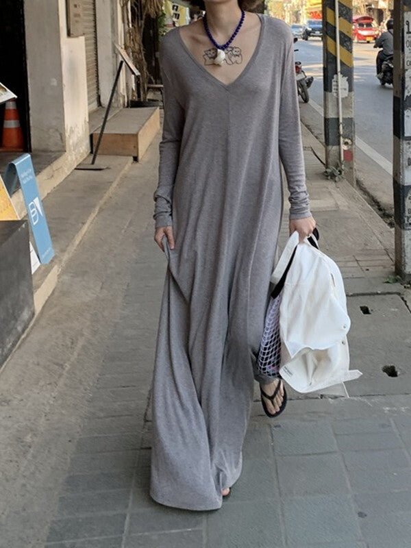 v-neck loose cover one-piece【NINE9100】
