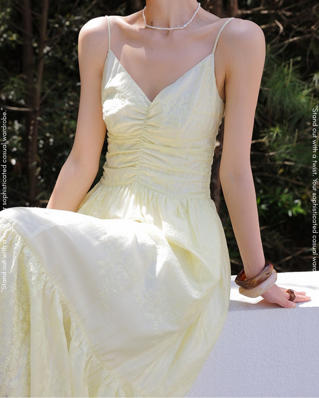 front gathered tiered one-piece【NINE0215】