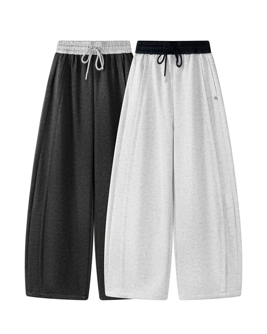 contrast waist pin tuck sweatpants 4color 【NINE7309】